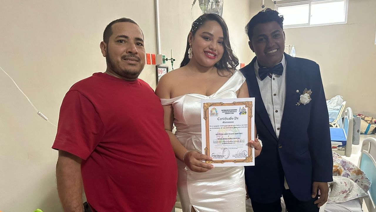 Touching! Honduran gets married in a hospital; her father was interned