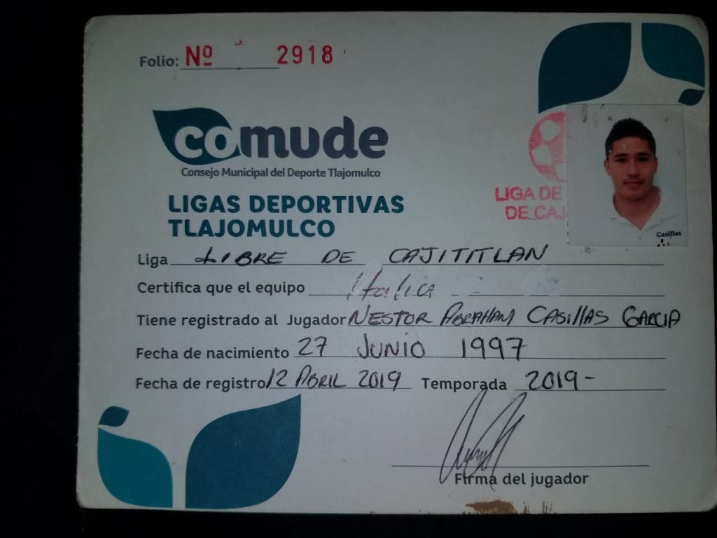 Ficha del jugador agresor