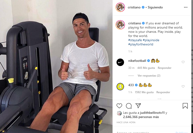 Cristiano Ronaldo ha vuelto a compartir mensaje de cont