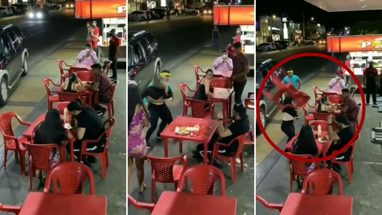 ¡Por infiel! Mujer sorprendió a su pareja con otra y los atacó a