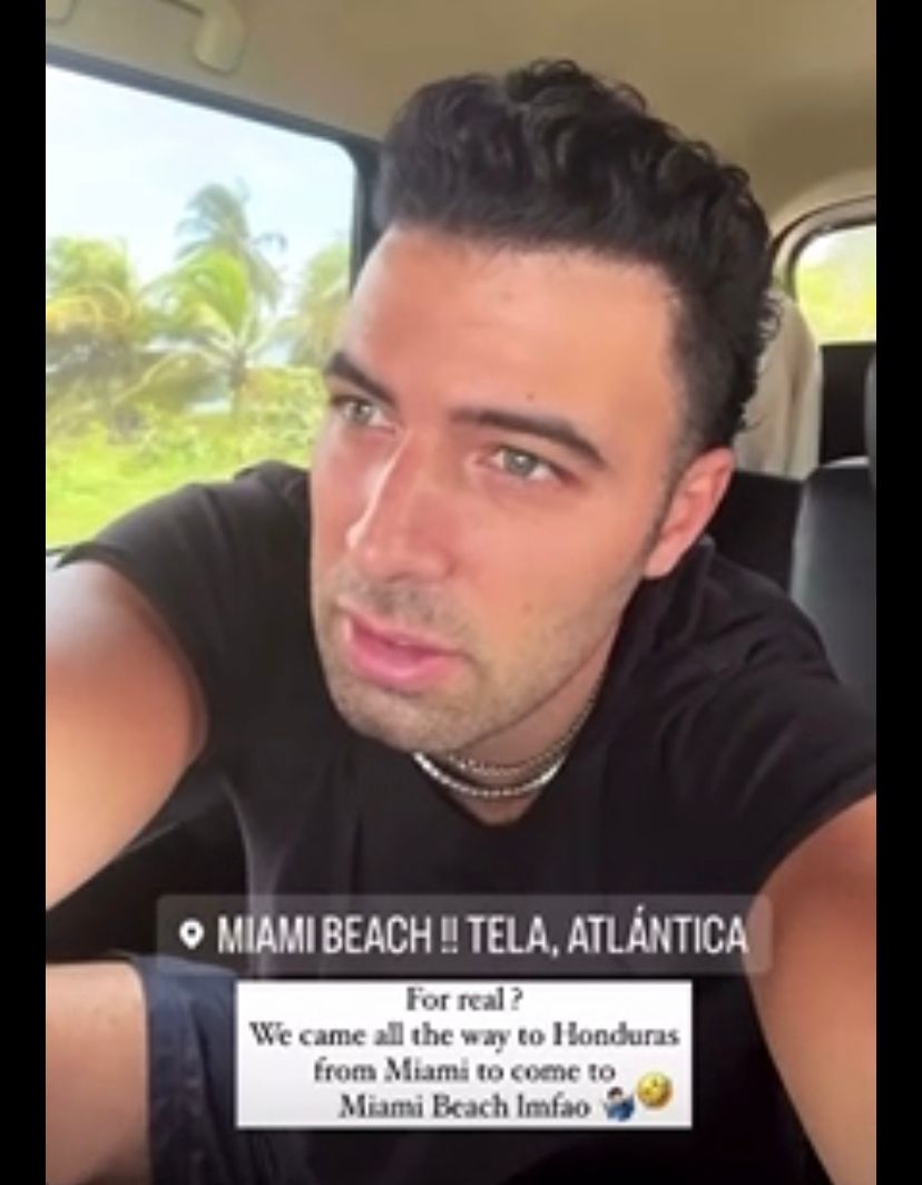 "¿En serio?, Vinimos de lejos a Honduras desde Miami para venir a Playa Miami", comentaba Canela en sus historia. Foto: Instagram