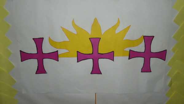 Bandera de la raza para colorear, símbolo representativo de los