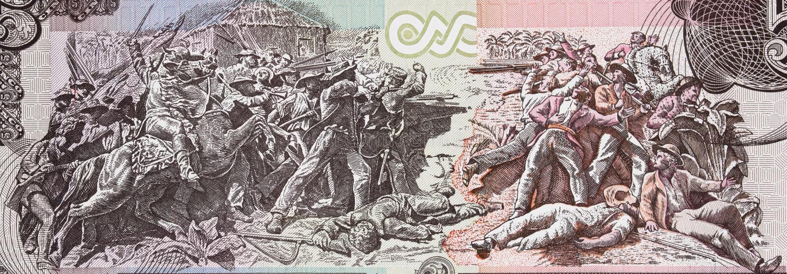 La Batalla de la Trinidad se conmemora al aparecer en el reverso del billete de cinco lempiras. Foto: Dreamstime.com