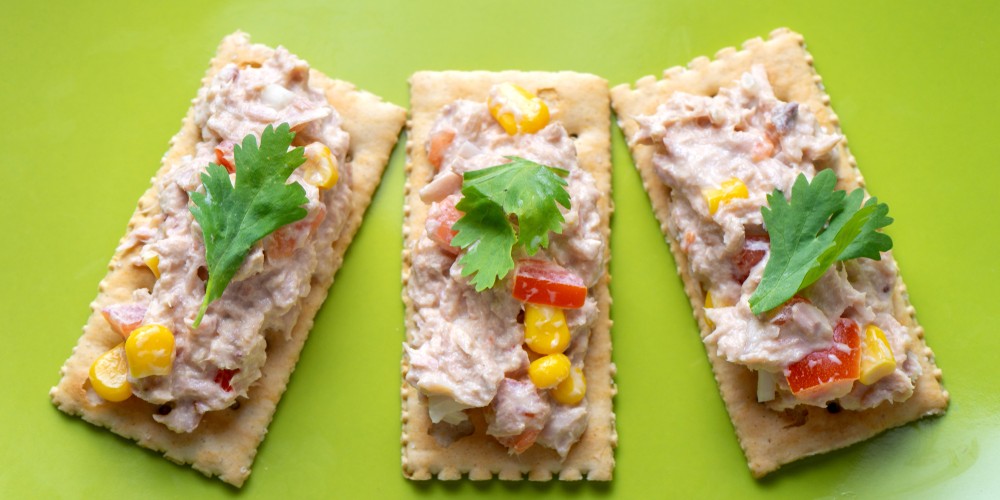 ¿Cómo hacer atún con galletas saladas? un aperitivo económico