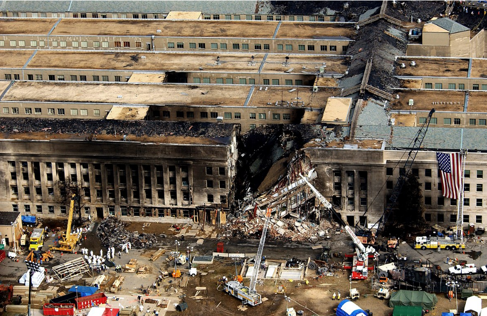 El Pentágono de Estados Unidos después del atentado del 11 de septiembre. Foto: Wikipedia