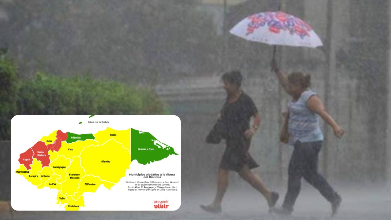 Extienden por 24 horas más las alertas por lluvias en Honduras