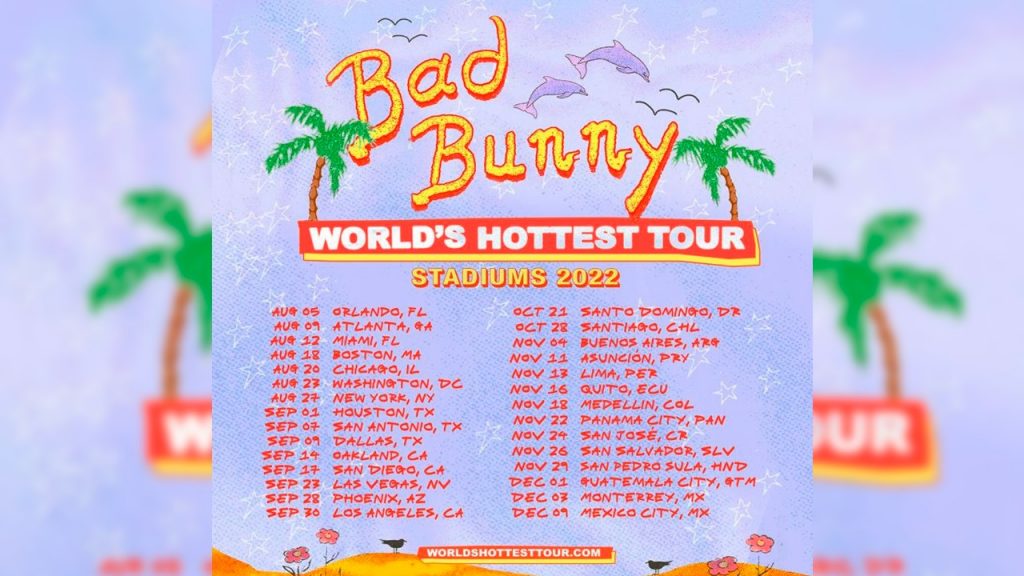 Emprenden carrito para venta de accesorios de Bad Bunny en su gira por