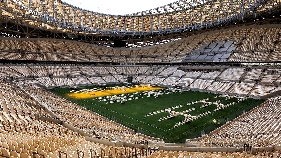 Interior del Estadio Lusail. Foto: Once Noticias