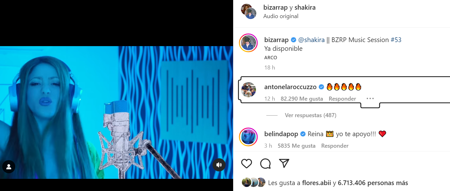 Antonela Roccuzzo y Shakira, reacción y mensaje de apoyo de la esposa de  Messi a la cantante colombiana por su nueva canción en contra de Piqué y  Clara Chía | Tu Nota