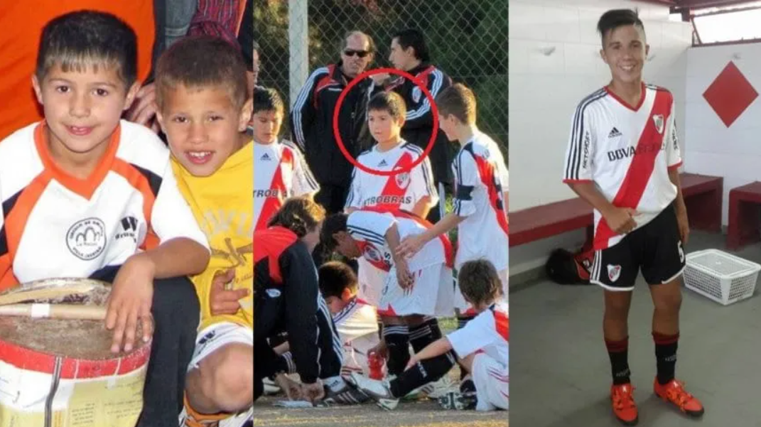 Enzo Fernández jugando de pequeño para el River. Foto: TyCSports