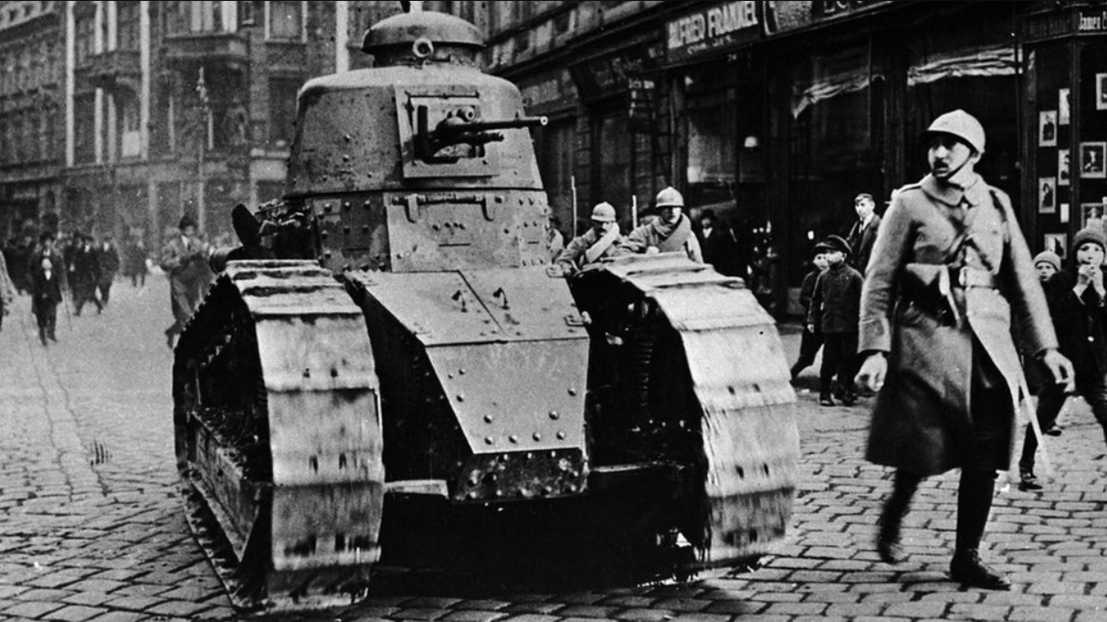 Tanque en la Primera Guerra Mundial. Foto: BBC