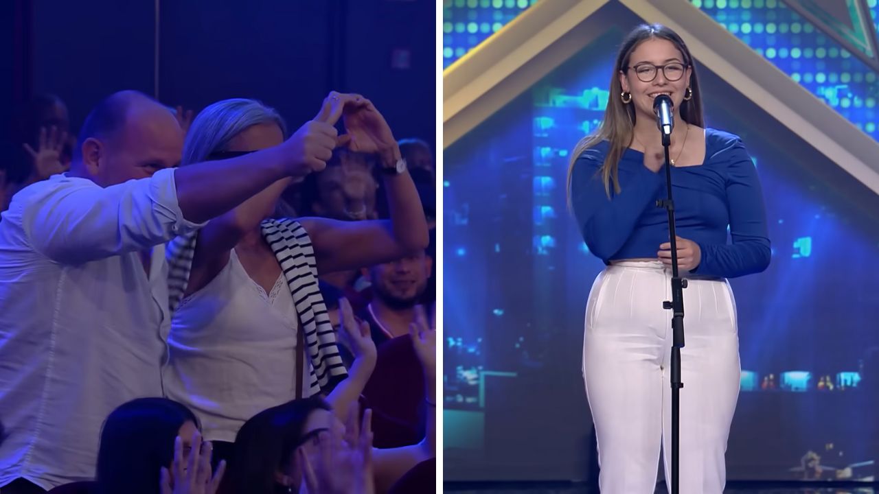 Martina no solo demostró su gran talento en el canto, sino el gran corazón y amor hacia sus papás, quienes tienen discapacidad auditiva, al subirse al escenario y cantar interpretando la letra en lenguaje de señas (signos). 