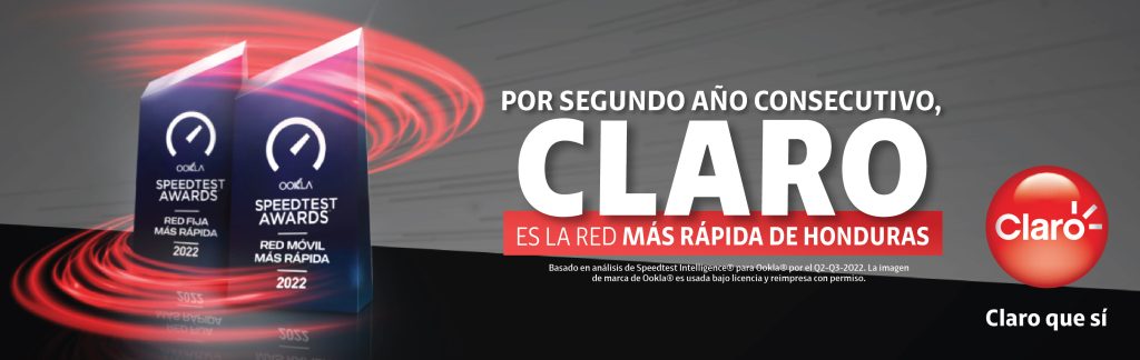 Claro es la red más rápida de Honduras, según Ookla Speedtest Awards
