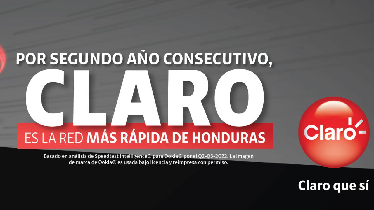 Claro es la red más rápida de Honduras, según Ookla Speedtest Awards