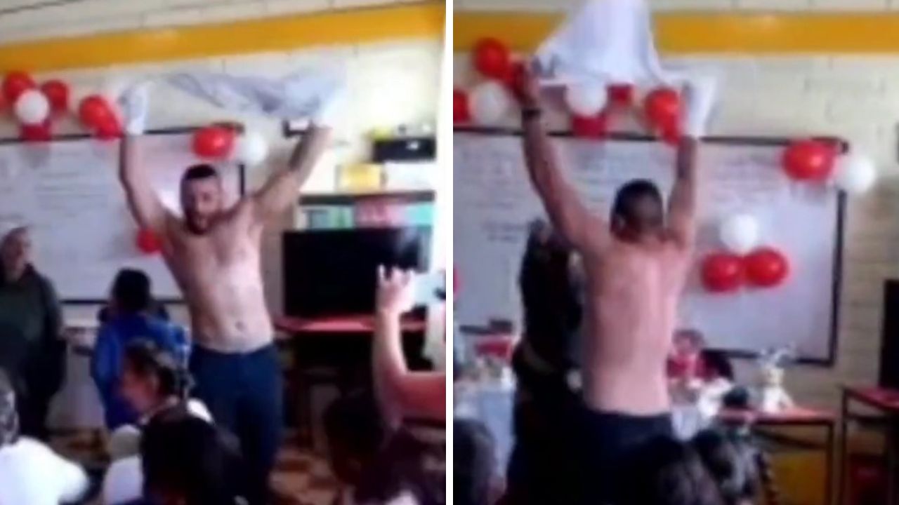 Gran revuelo está causando el video de un maestro que se desnudó en plena celebración del Día del Docente en Colombia, celebrado el pasado 15 de mayo, y bailó frente a sus alumnos. 