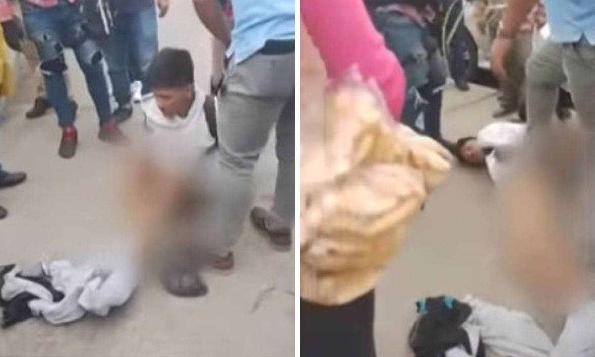 Desnudan y por poco linchan a ladrón acababa de apuñalar a mujer | Tu Nota