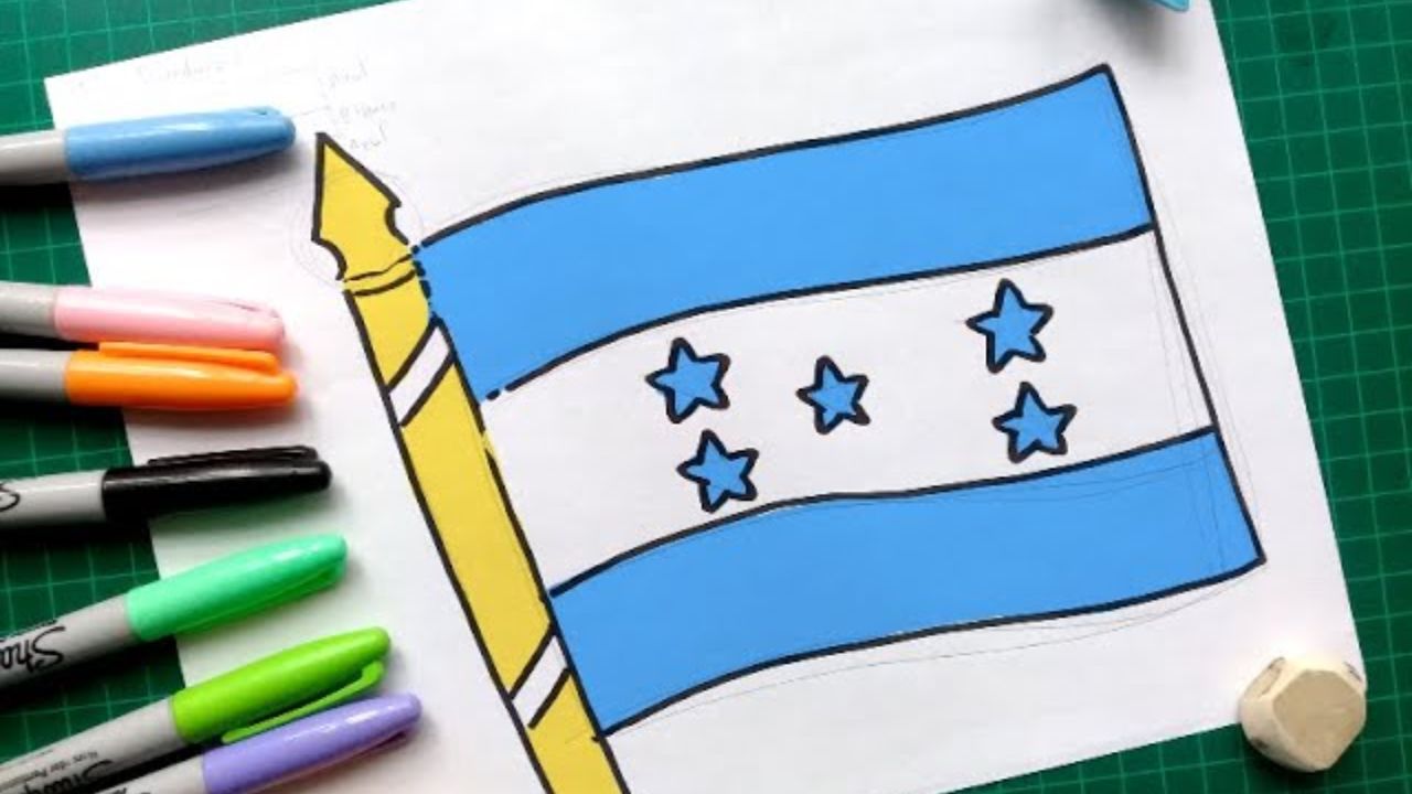 ¿Cómo dibujar la bandera de Honduras?, un paso a paso para niños y adultos