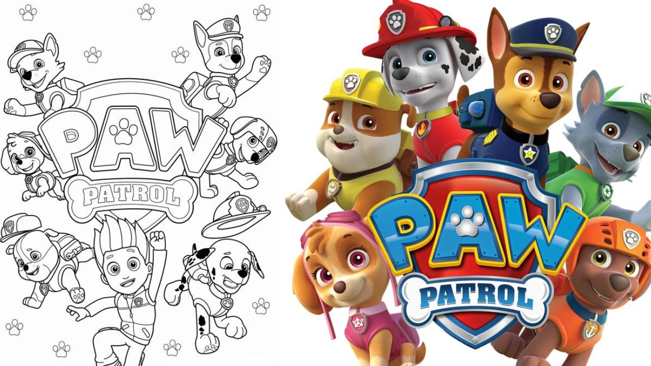 Imágenes de Paw Patrol para imprimir; colorea estos dibujos
