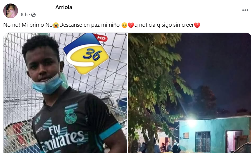 'Descanse mi niño': De un disparo en la cabeza matan a joven en La Ceiba