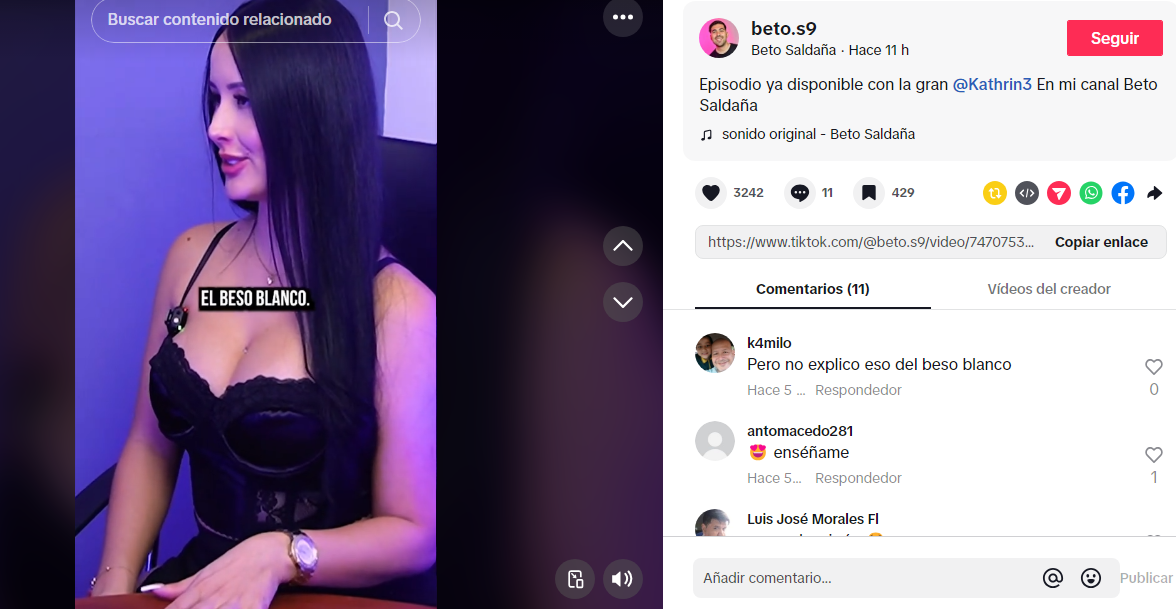 Kathrin Carvajal con el repartidor de pizza: video viral grabado para OnlyFans