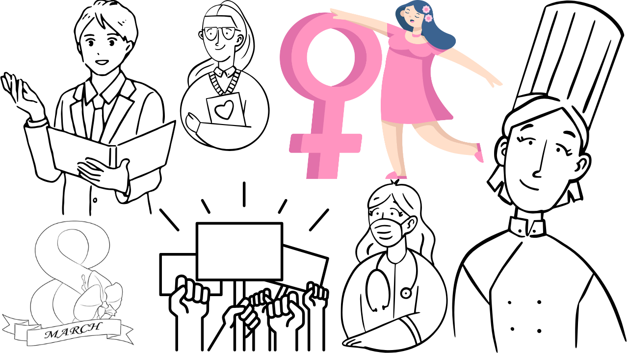 8 de marzo Día de la Mujer dibujos: obsequia un detalle en honor a todas