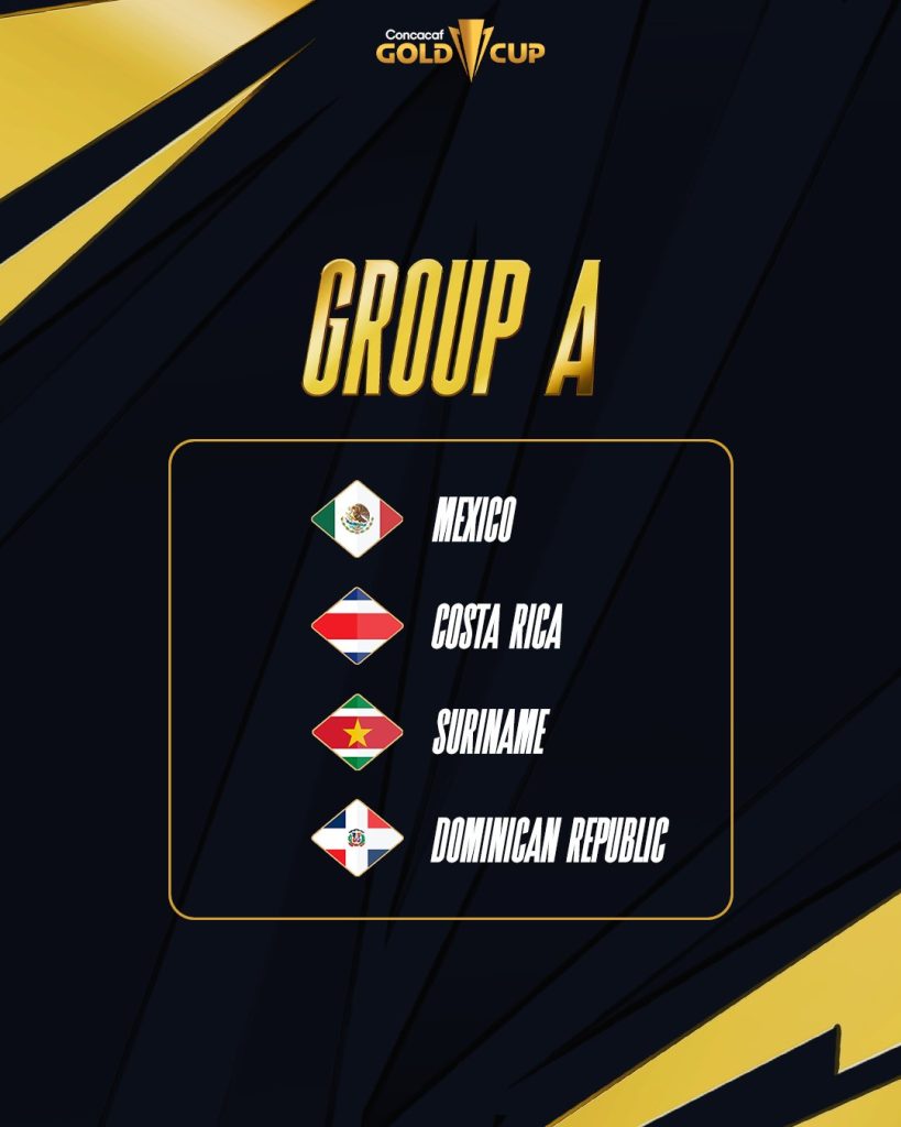 Grupo A de la Copa Oro 2025. Foto: cortesía de X de Gold Cup