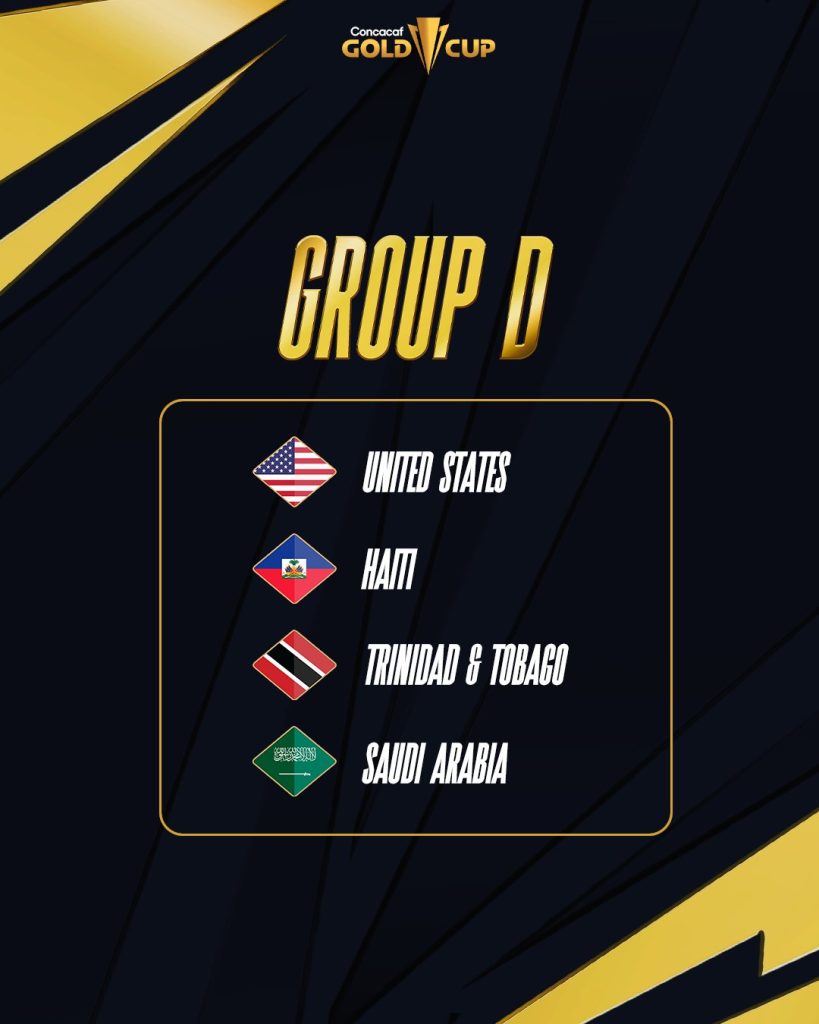 Grupo D de la Copa Oro 2025. Foto: cortesía de X de Gold Cup