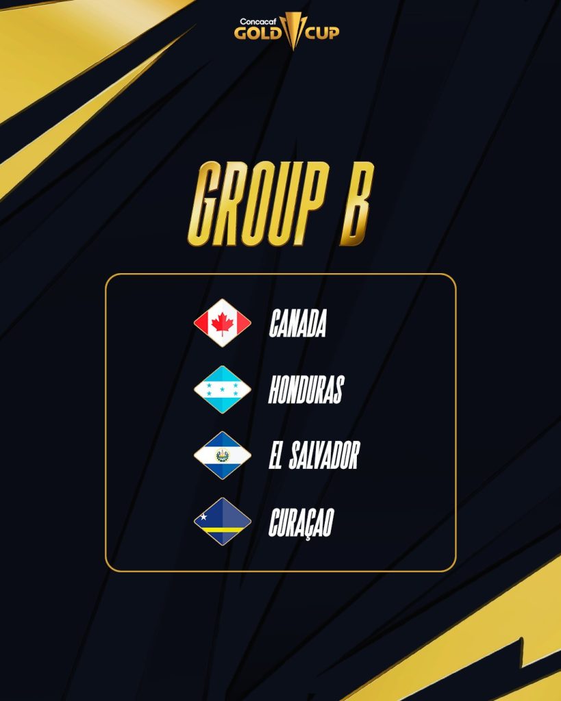 Grupo B de la Copa Oro 2025. Foto: cortesía de X de Gold Cup