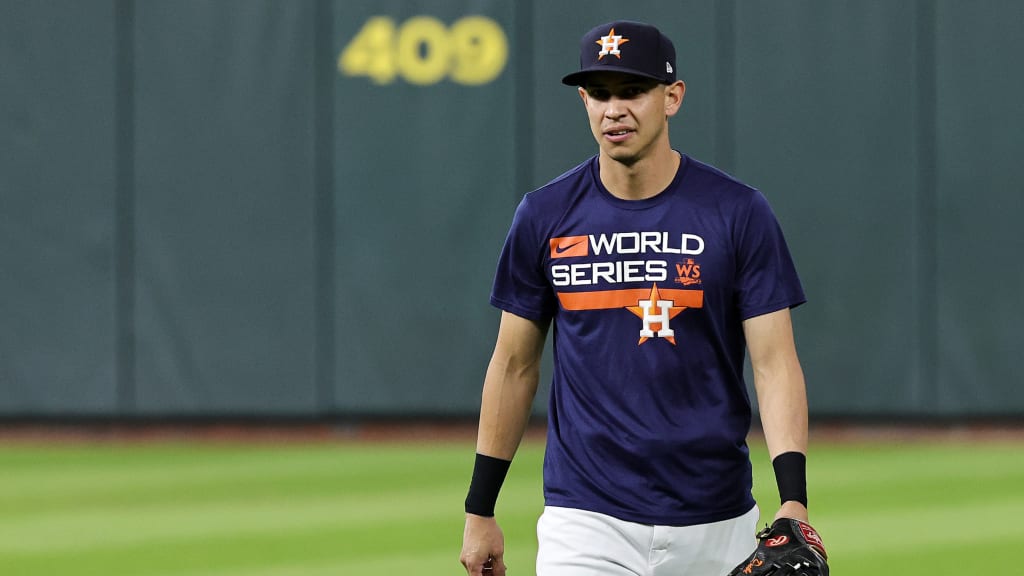 Mauricio Dubón, jugador de los Houston Astros, se convirtió en el primer hondureño en jugar una Serie Mundial. Foto: MLB