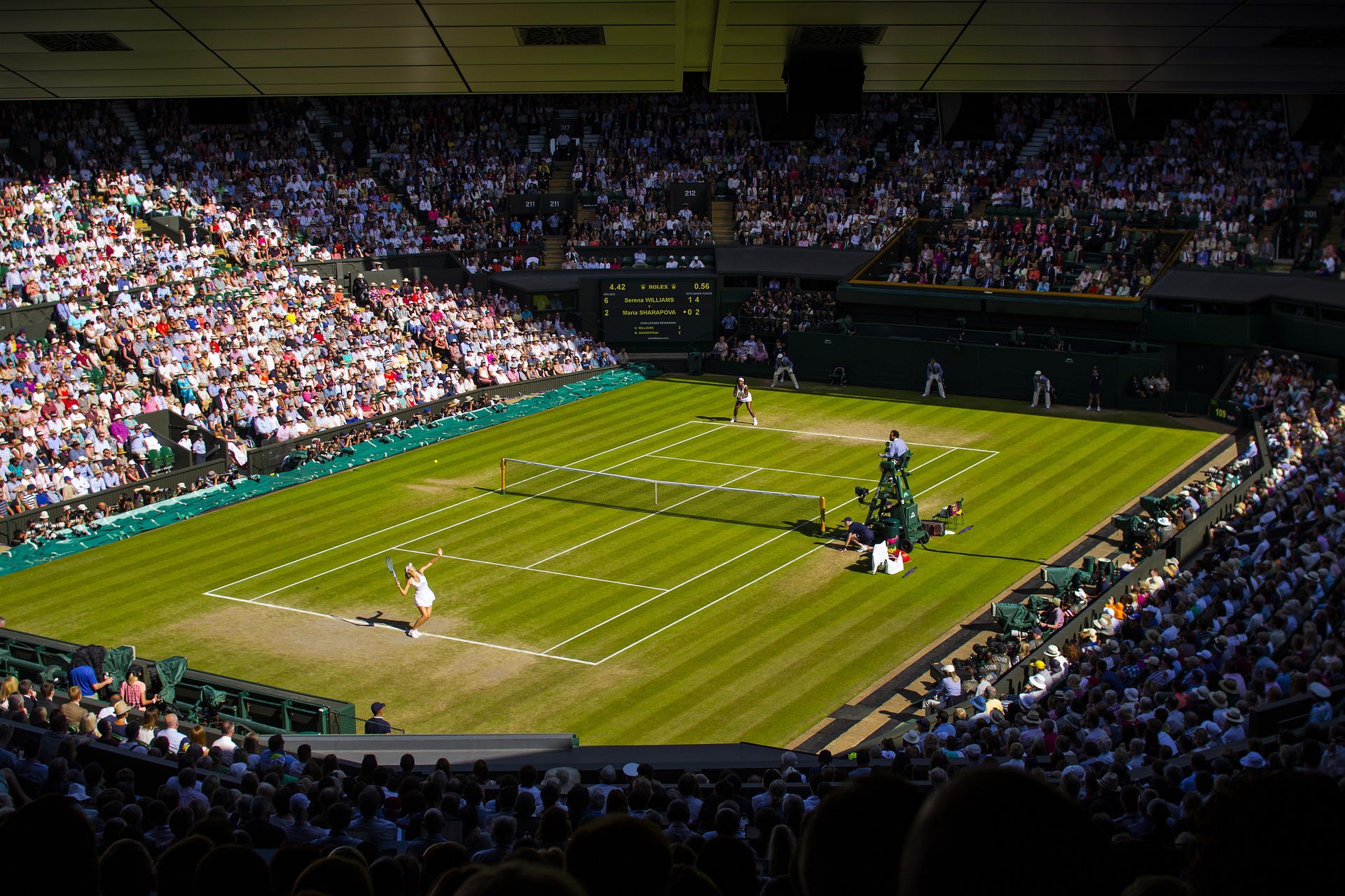 Serena Williams à Wimbledon par davidkenny91 - Pixabay CC0<br>