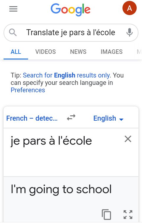 Google Translate search tip&nbsp;