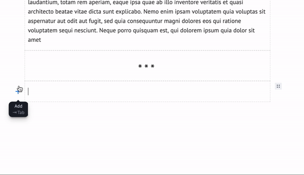 Ajout de blocs