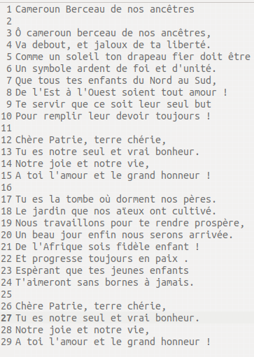 National anthem french version