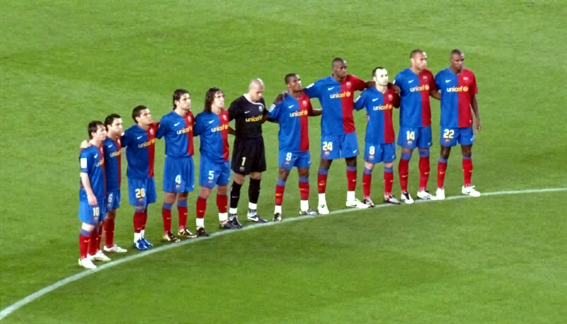 Le Barça en 2009 avec Eto