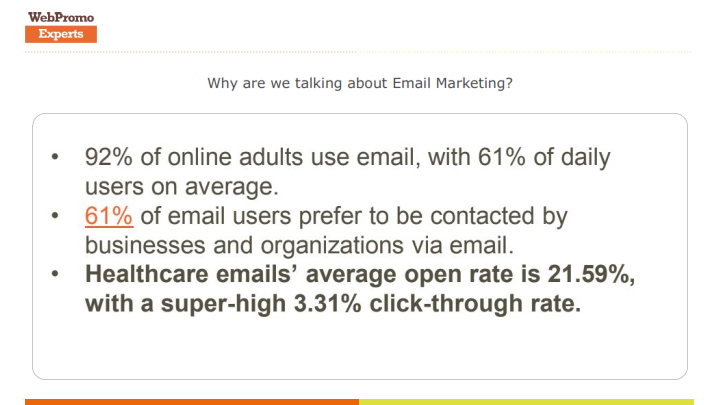 Email Statistics from WebPromo Experts<br>