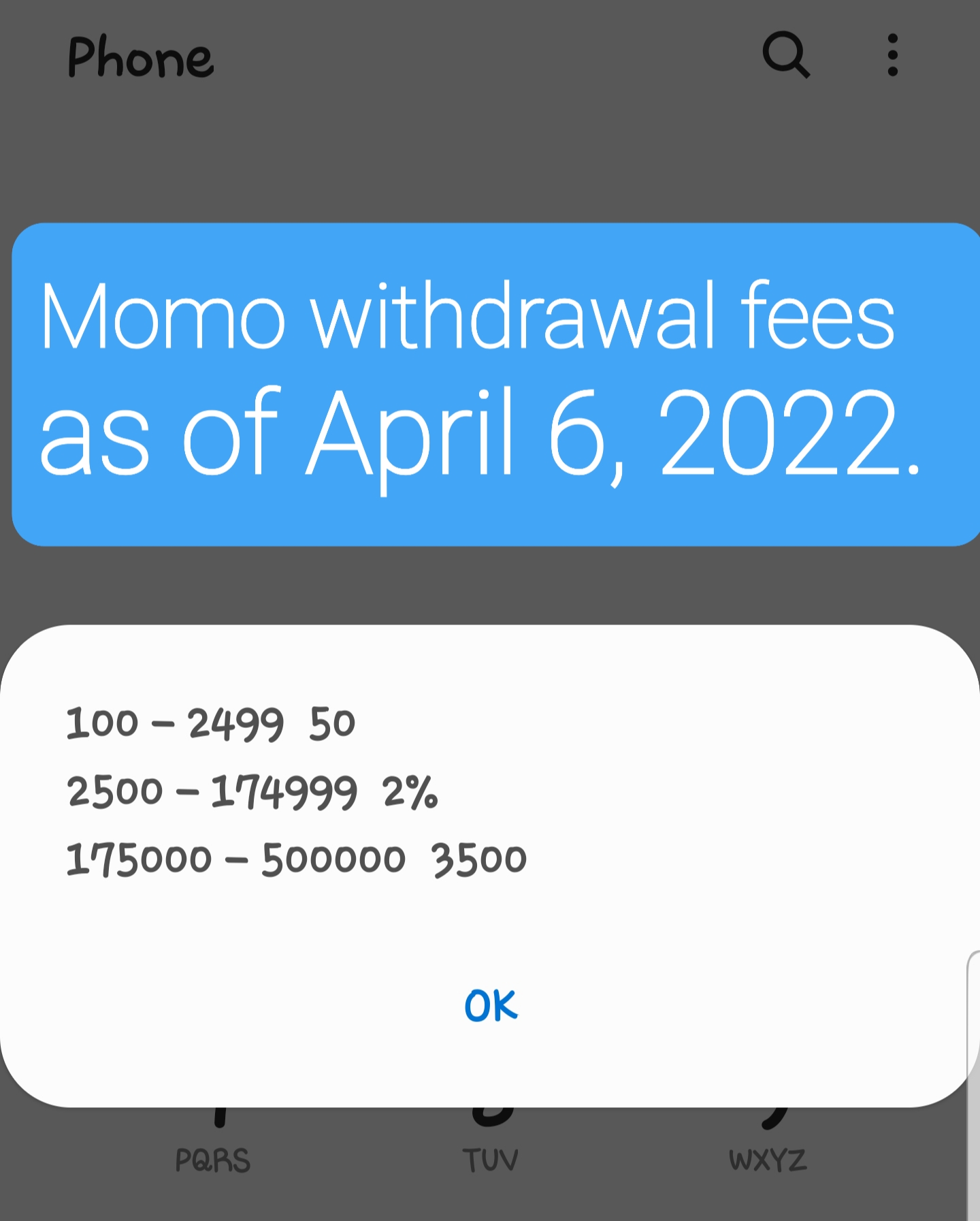 New withdrawal fees