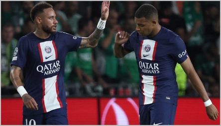 La relation entre Neymar (à gauche) et Mbappè s