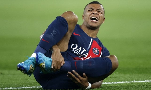 Mbappé au moment de sa blessure