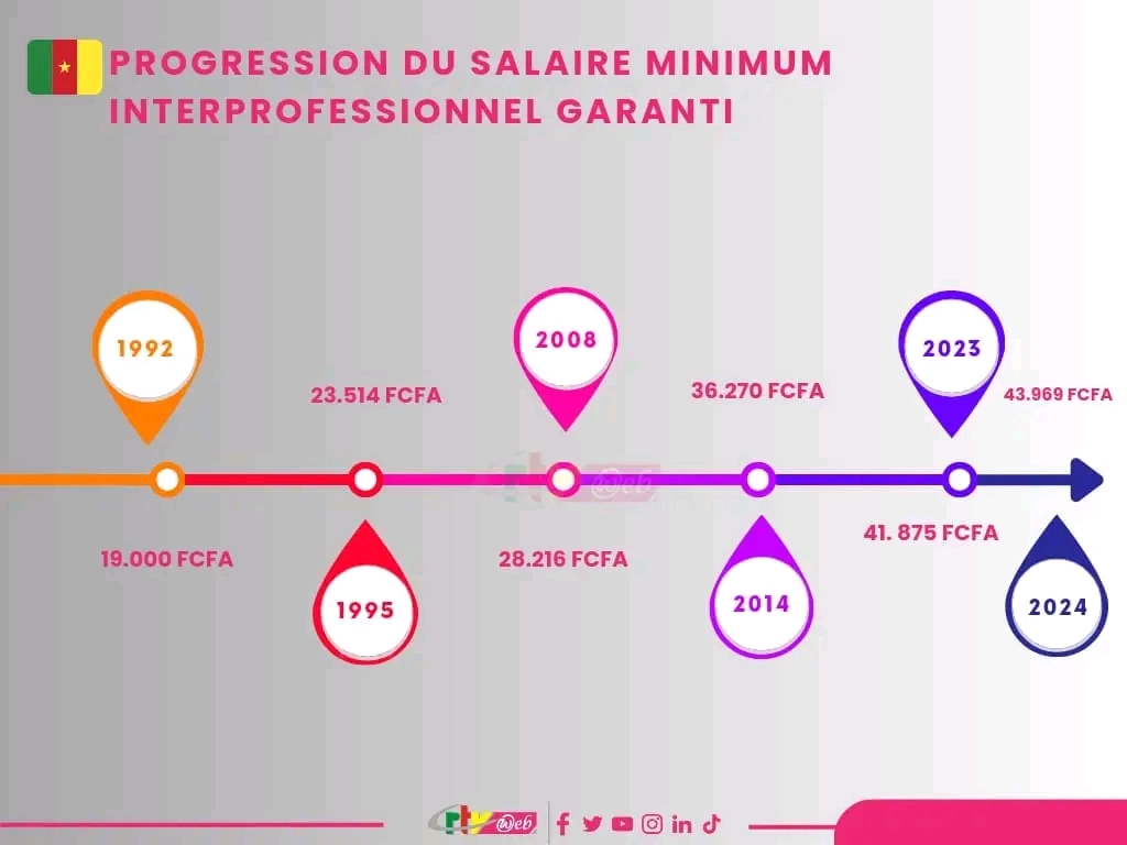 Évolution du SMIG camerounais de 1992 en 2024