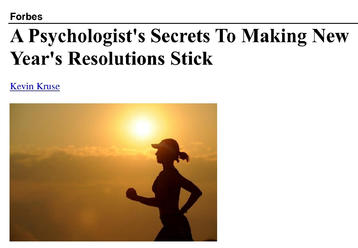 A Psychologist's Secrets To Making New Year's Resolutions Stick