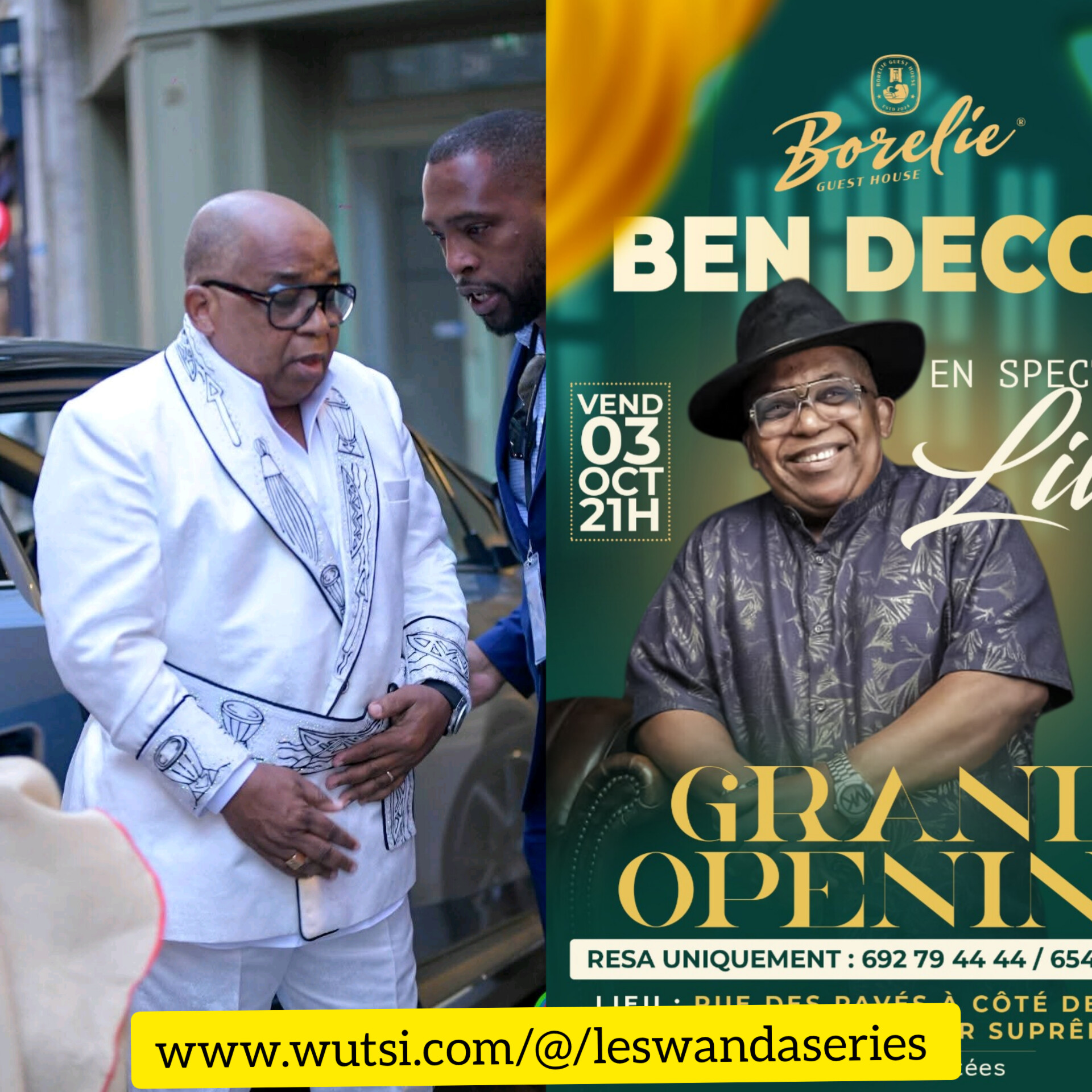 CULTURE : Après l'Olympia de Paris, la légende BEN DECCA a rendez-vous avec son public ce vendredi 03 octobre à BORELIE GUEST HOUSE