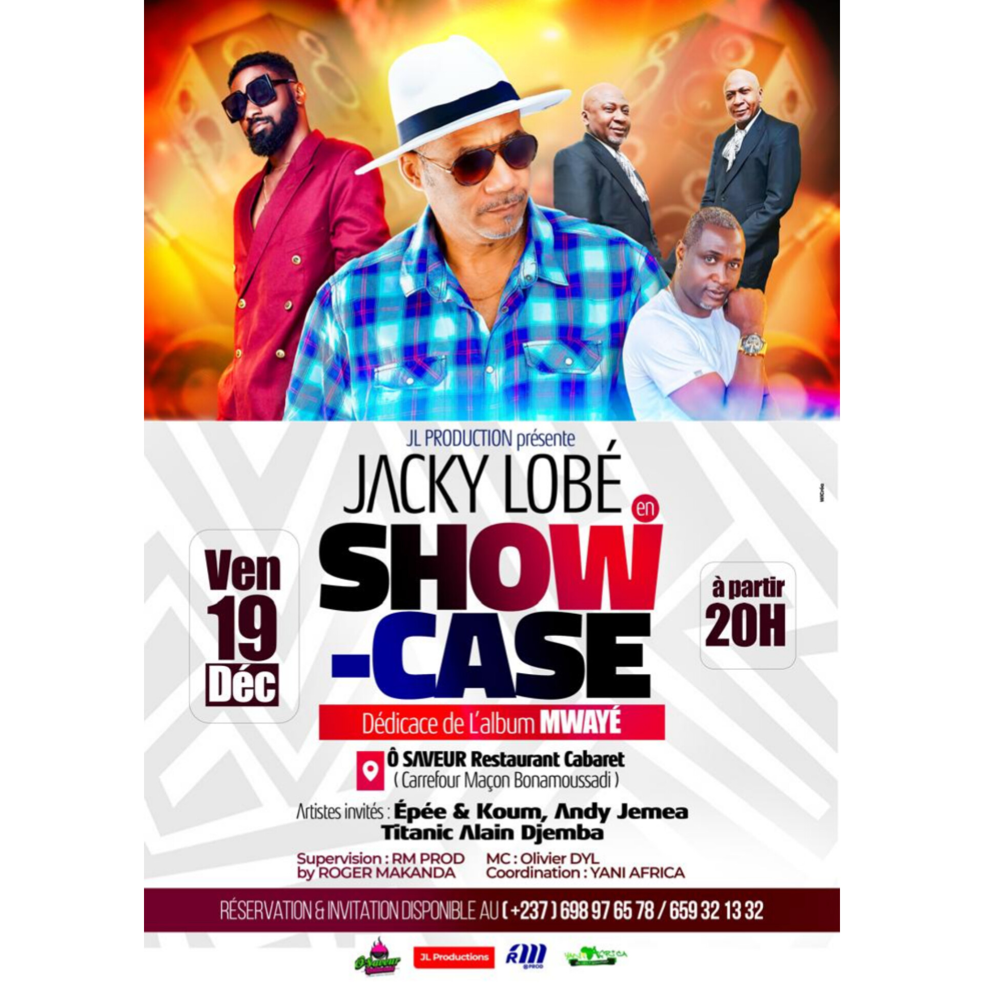 Jacky sera en spectacle le 19 décembre à Ô saveur restaurant, bonamoussadi&nbsp;