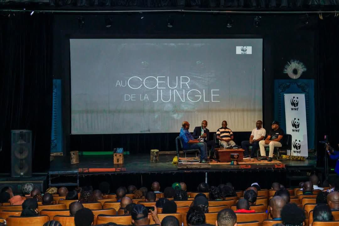 Salle comble pour la projection ! Crédit : WWF Cameroon&nbsp;
