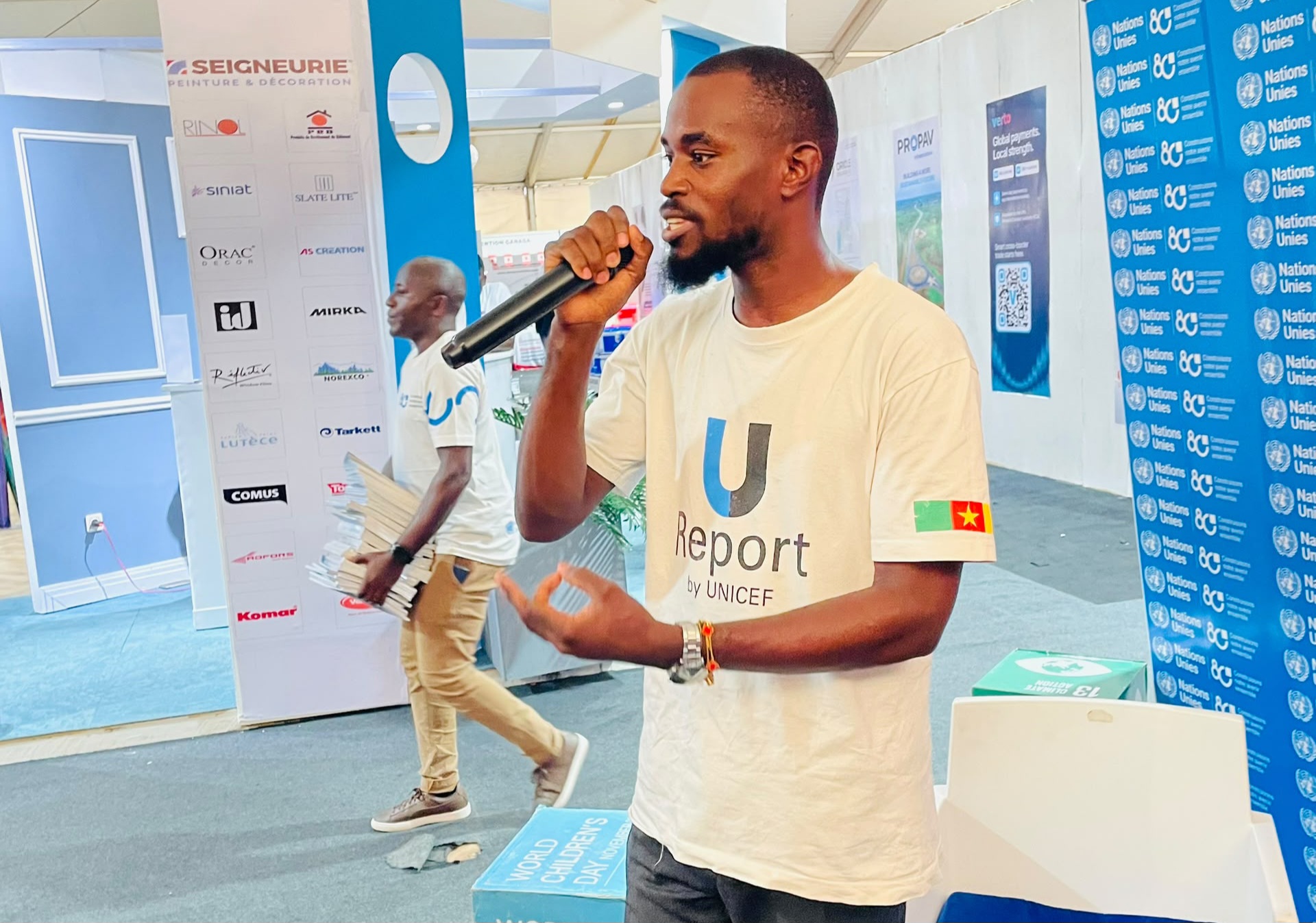 Intervention de Felix Bala, jeune leader U-Report. Crédit : UNICEF