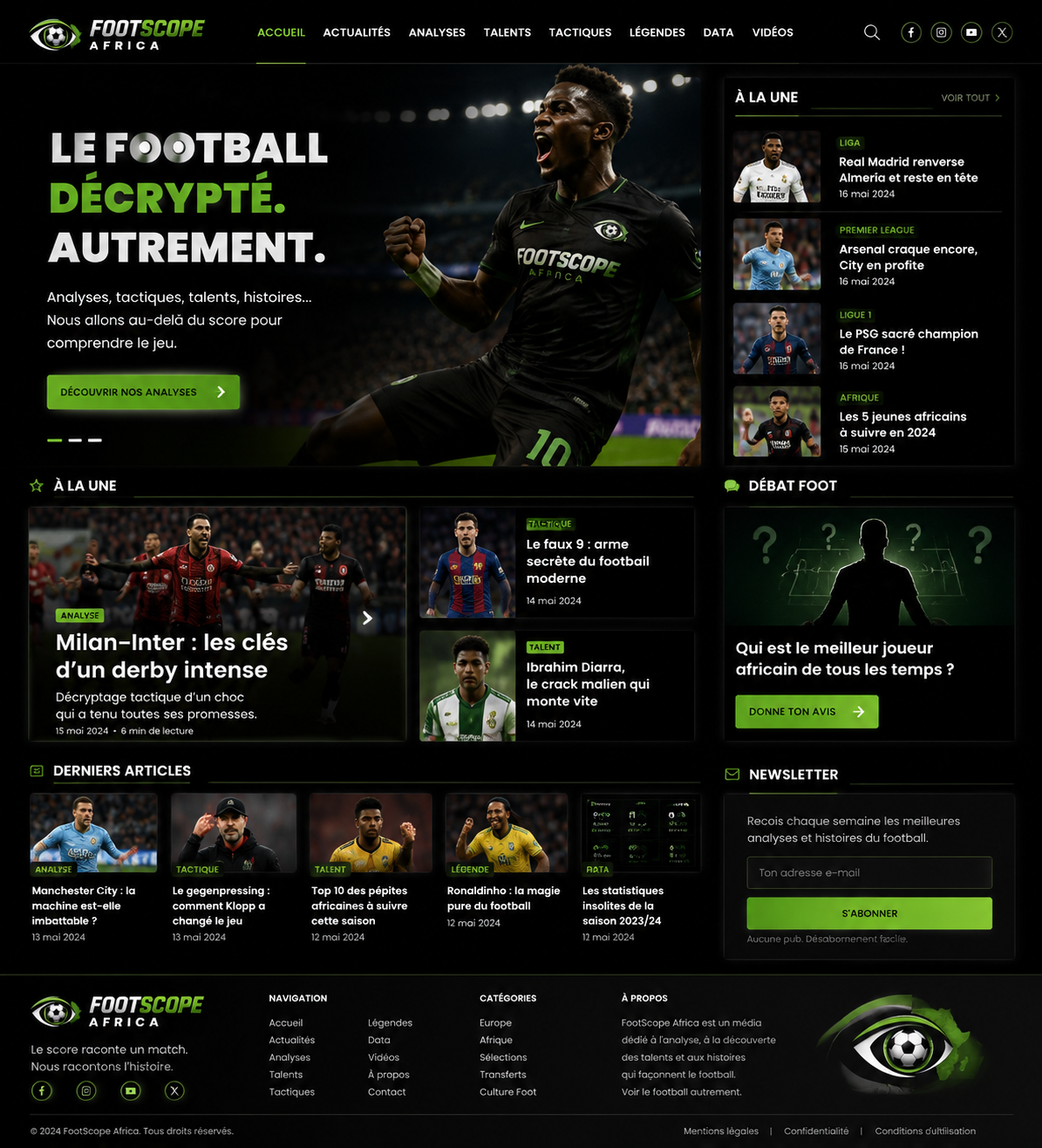 Le football vu autrement, raconté autrement
