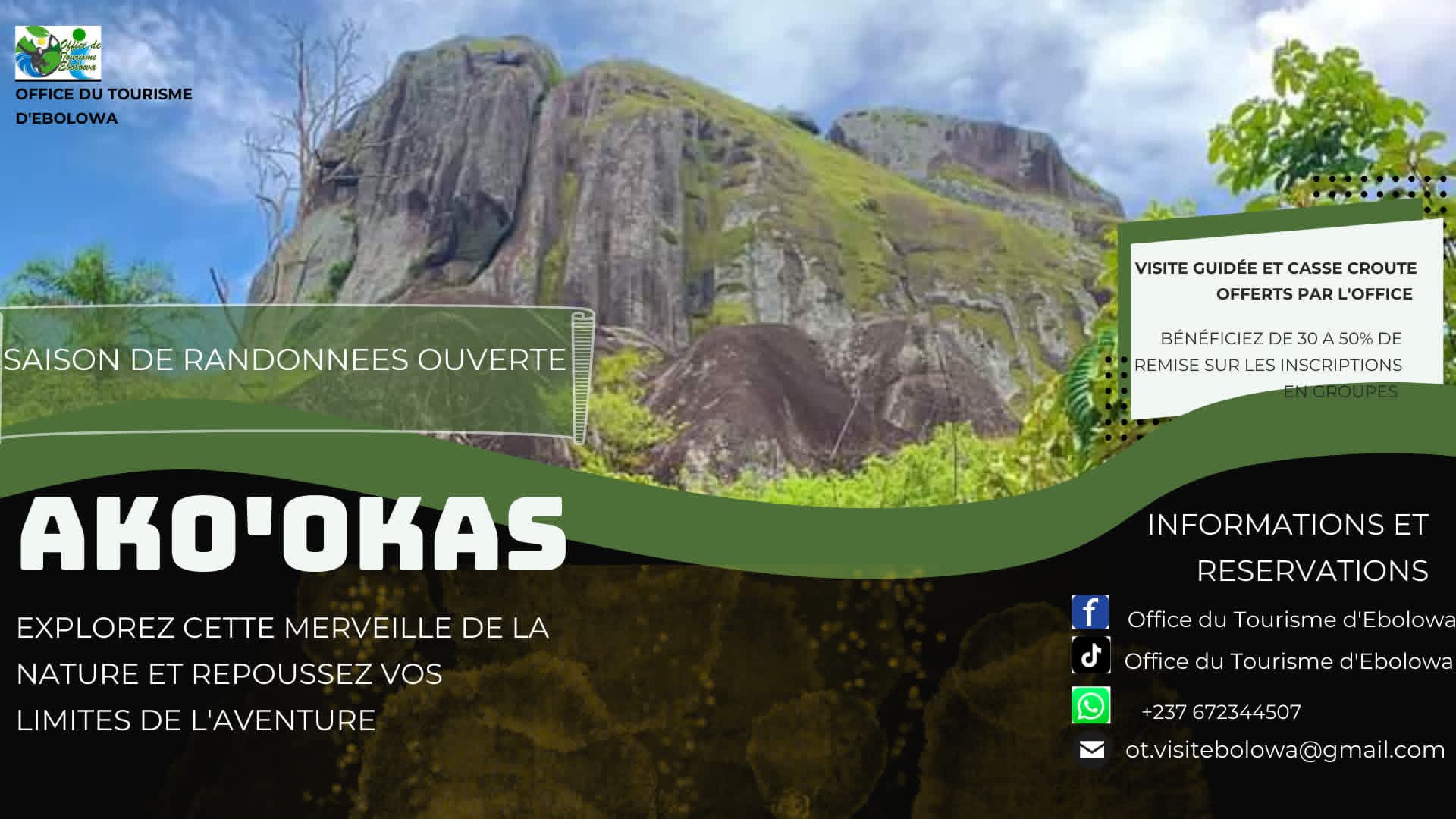 Rocher Ako’okas. Crédit : l’Office du Tourisme d