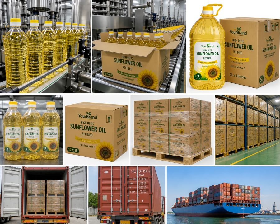 Sunflower Oil for Sale in Spain: Suppliers in Metric Tons for Retail, HoReCa and Industry