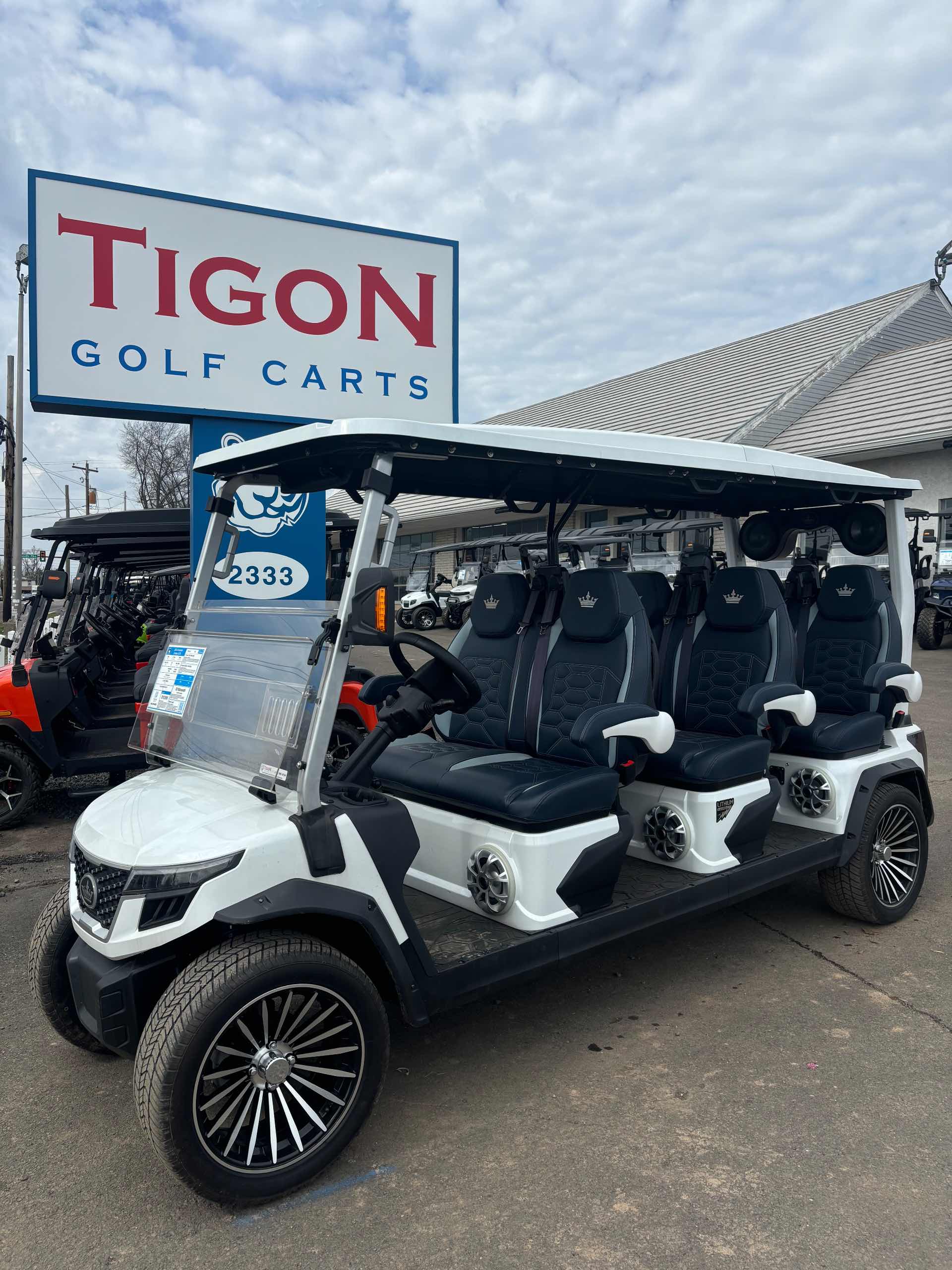 2025 Evolution D-Max GT6 Golf Cart in White
