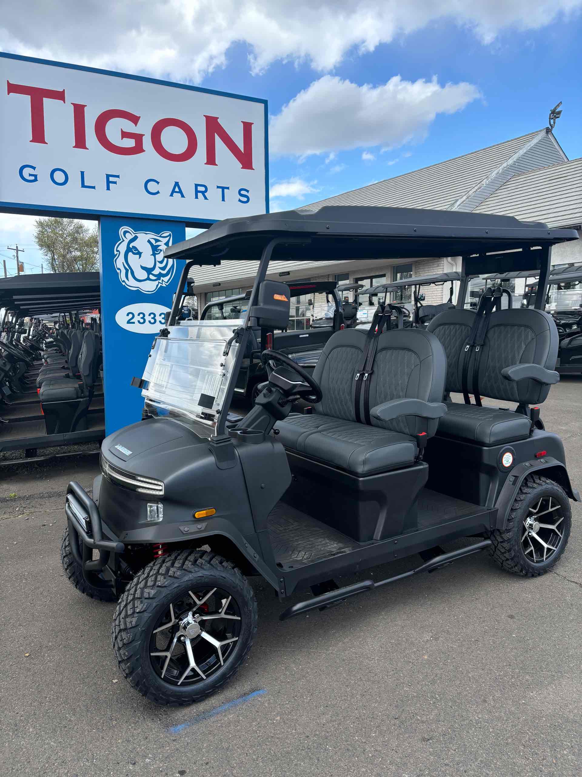 2026 Denago Rover XL Golf Cart in Matte Black