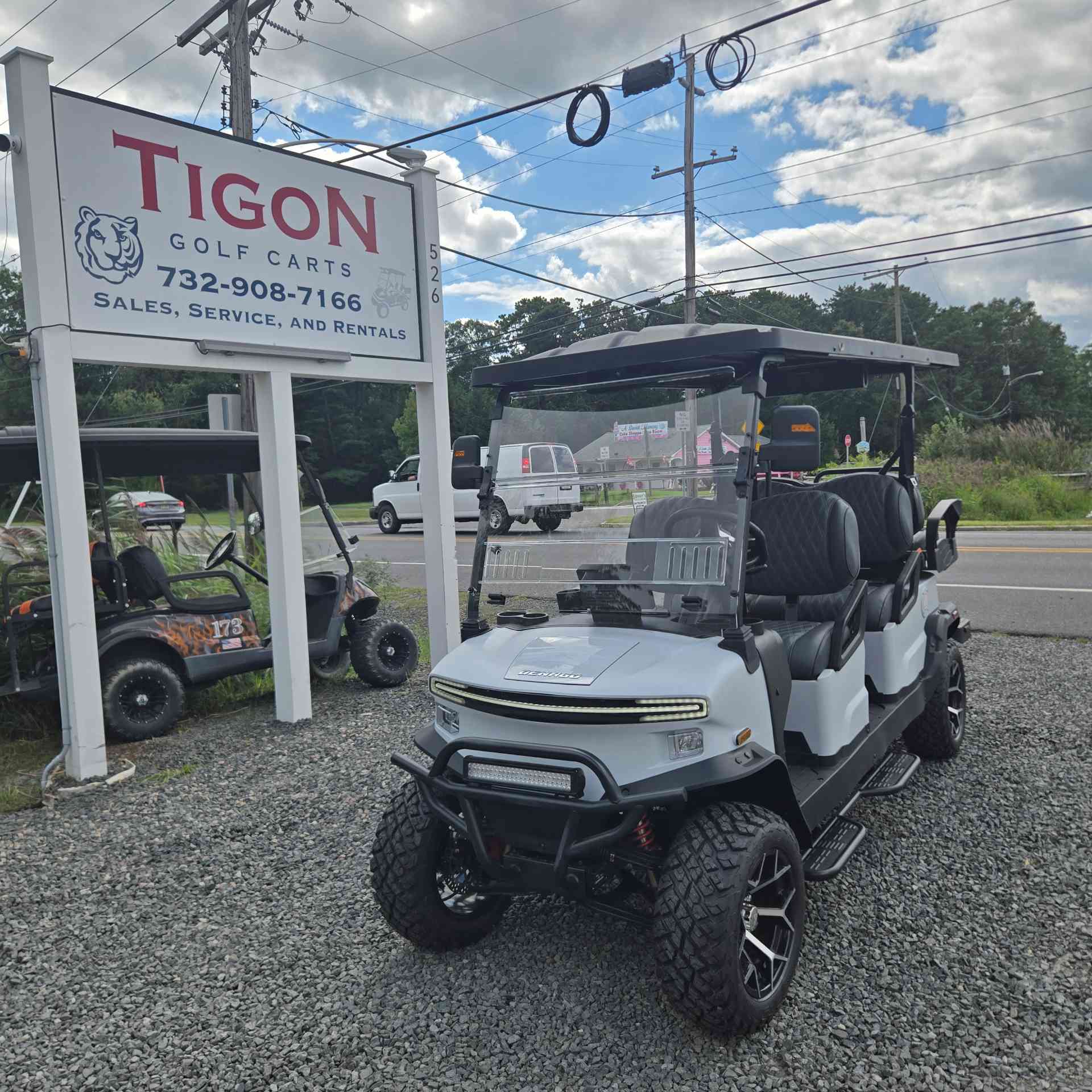 2026 Denago Rover XL6 Matte White golf cart for sale in Waretown, NJ — July 4th Golf Cart Sales Event